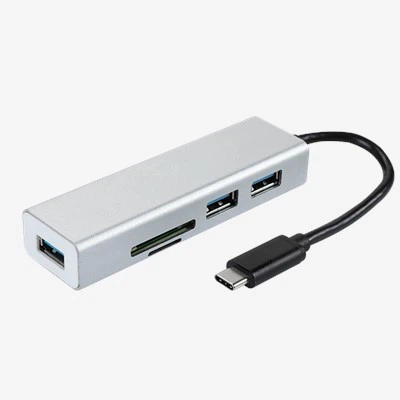 কার্ড রিডার সহ USB C 3 পোর্ট হাব 5-ইন-1৷
